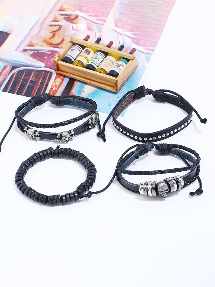 Edgy Skull DIY Bracelet Set Bracelet coofandy 