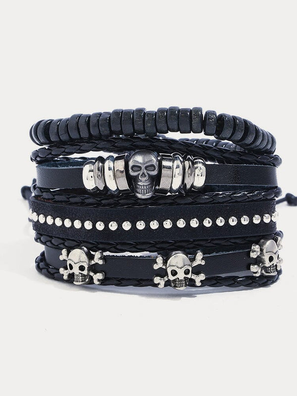 Edgy Skull DIY Bracelet Set Bracelet coofandy 