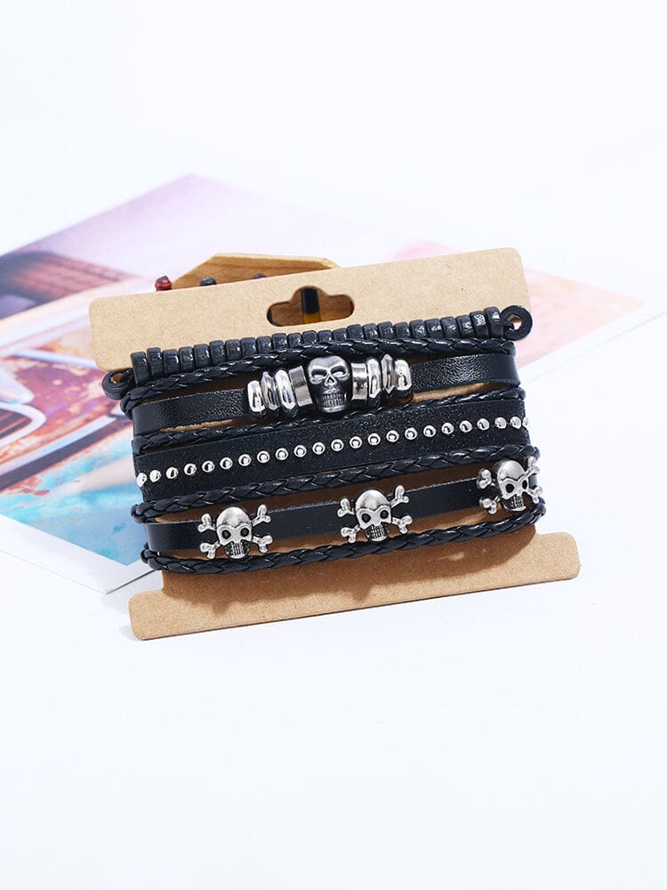 Edgy Skull DIY Bracelet Set Bracelet coofandy 