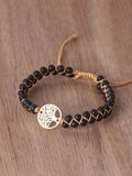 Tree of Life Pendant Woven Bracelet Accessories coofandy PAT4 One Size 