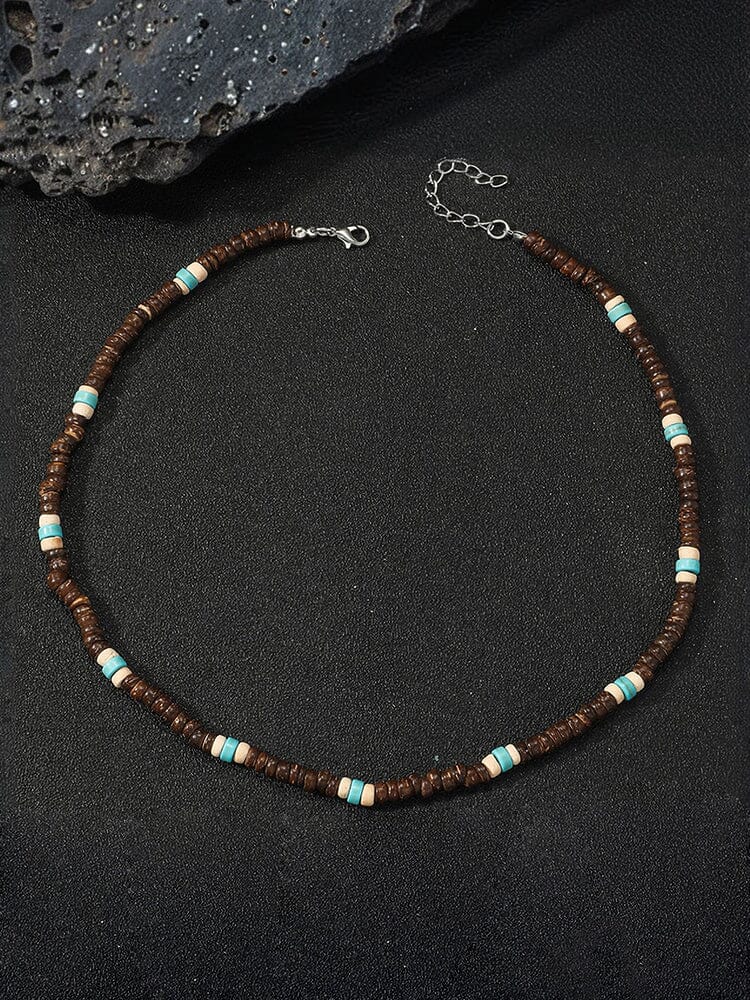 Bohemian Coconut Beaded Necklace Necklace coofandy PAT3 One Size 