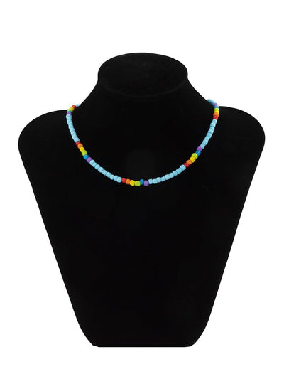 Fashion Colorblock Beaded Necklace Necklace coofandy 