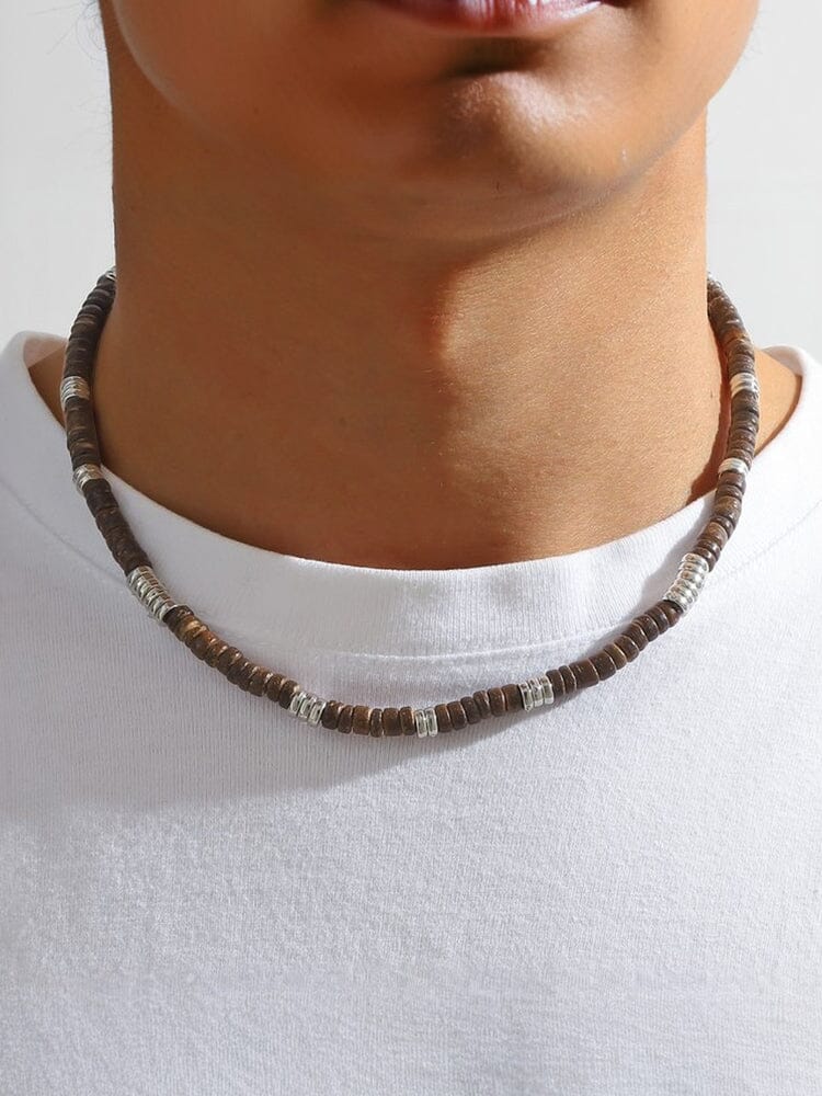 Coconut Natural Stone Beaded Necklace Necklace coofandy PAT1 One Size 