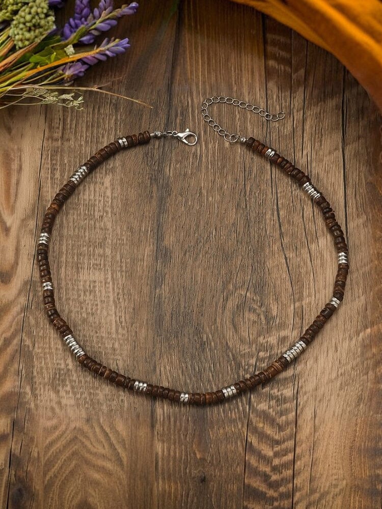 Coconut Natural Stone Beaded Necklace Necklace coofandy 