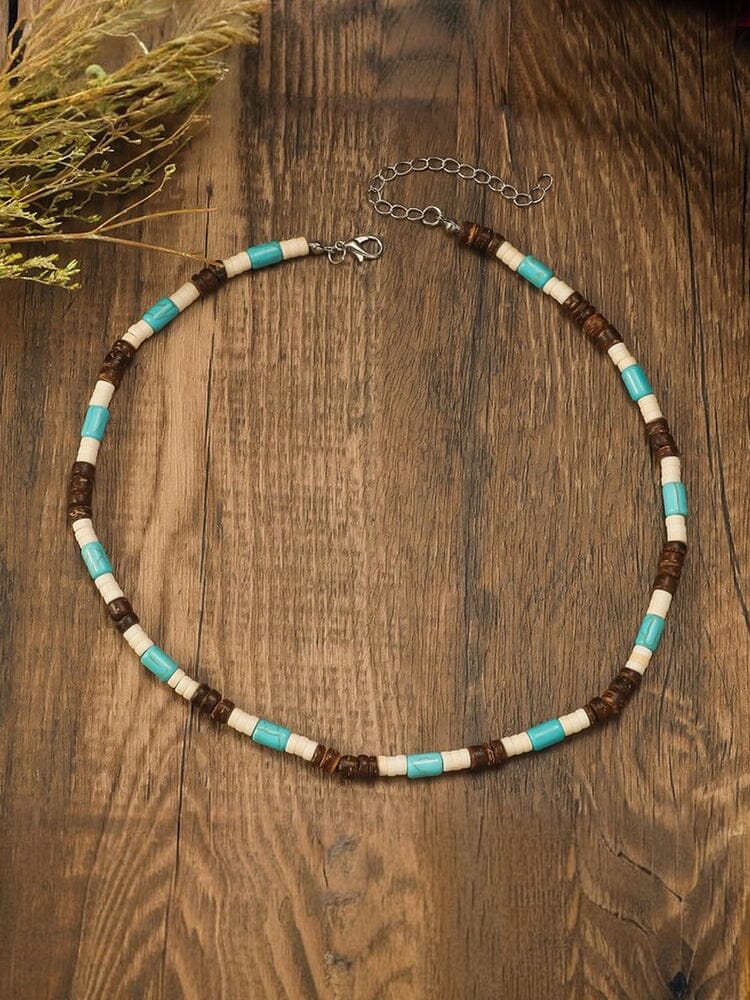 Coconut Natural Stone Beaded Necklace Necklace coofandy 