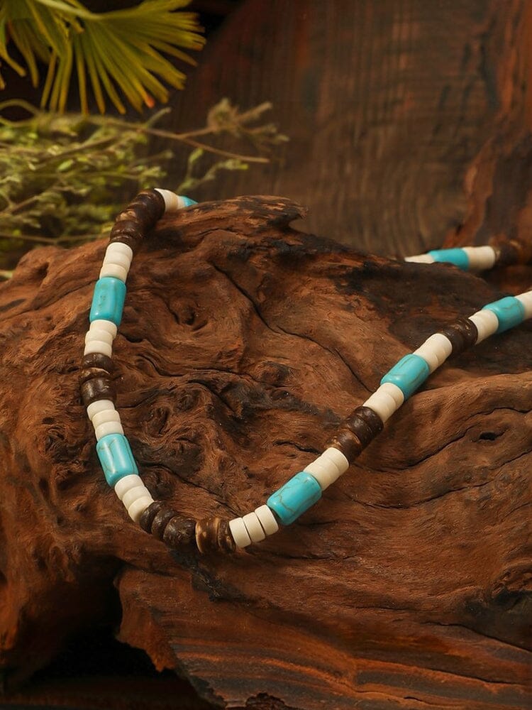 Coconut Natural Stone Beaded Necklace Necklace coofandy 