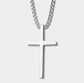 Simple Cross Pendant Chain Necklace