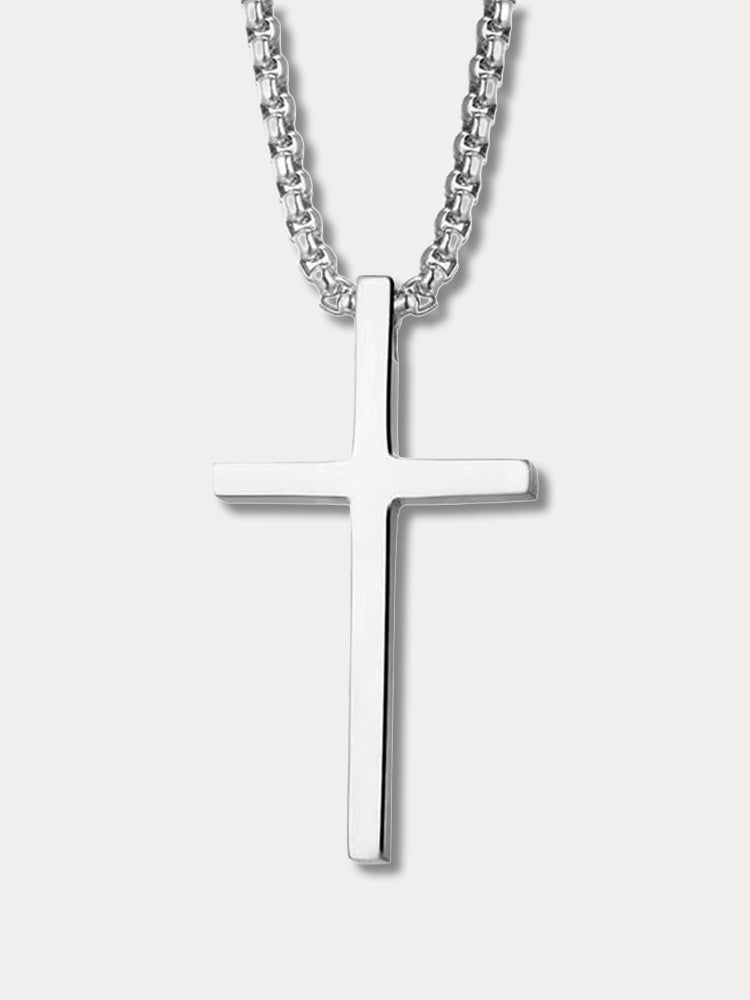 Simple Cross Pendant Chain Necklace