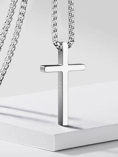 Simple Cross Pendant Chain Necklace