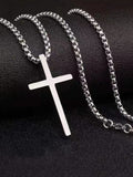 Simple Cross Pendant Chain Necklace
