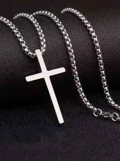 Simple Cross Pendant Chain Necklace