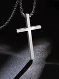 Simple Cross Pendant Chain Necklace
