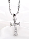 Diamond Cross Pendant Chain Necklace