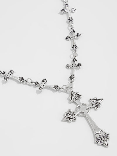 Gothic Style Cross Beaded Necklace