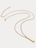 Simple Vertical Bar Pendant Necklace