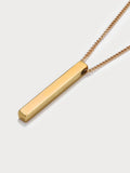 Simple Vertical Bar Pendant Necklace