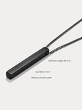 Simple Vertical Bar Pendant Necklace