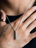 Simple Vertical Bar Pendant Necklace