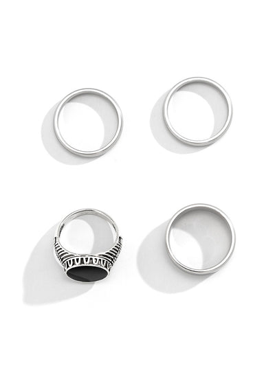 Stylish Streetstyle Alloy 4 PCS Ring Set