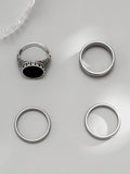 Stylish Streetstyle Alloy 4 PCS Ring Set