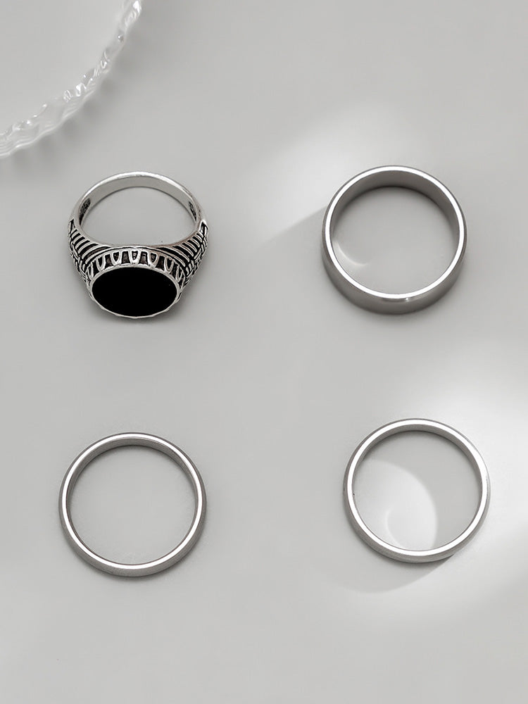 Stylish Streetstyle Alloy 4 PCS Ring Set