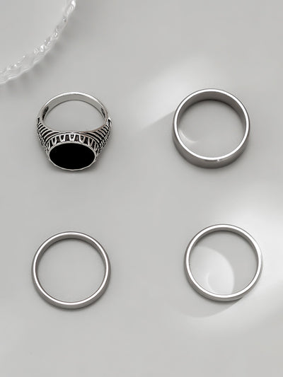 Stylish Streetstyle Alloy 4 PCS Ring Set