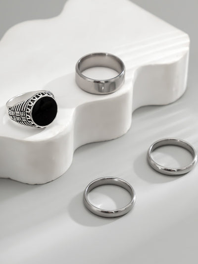 Stylish Streetstyle Alloy 4 PCS Ring Set