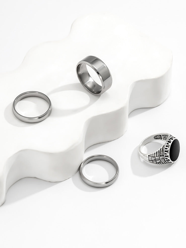 Stylish Streetstyle Alloy 4 PCS Ring Set