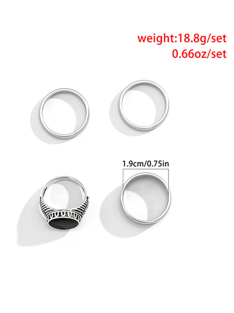 Stylish Streetstyle Alloy 4 PCS Ring Set