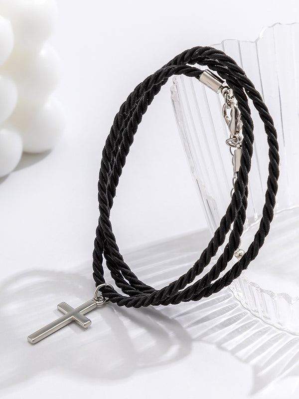 Ethnic Style Multi Layer Woven Cross Bracelets