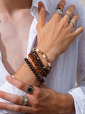 5Pcs Retro Wooden Bead Bracelet Set