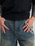 Hip-Hop Street Rhinestone Keychain Wallet Pants Chain