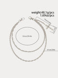 Fashion Double Layer Cross Pendant Pants Chain