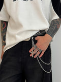 Fashion Double Layer Cross Pendant Pants Chain