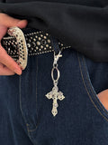Retro Cross Pendant Keyring Jeans Pants Chain