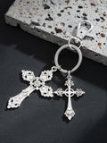 Retro Cross Pendant Keyring Jeans Pants Chain