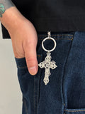 Retro Cross Pendant Keyring Jeans Pants Chain