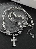 Fashion Retro Gothic Cross Bead Necklace