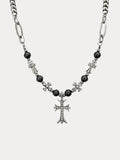 Fashion Retro Gothic Cross Bead Necklace