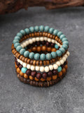 Bohemian Vintage Wooden Beads Bracelet Set