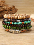 6Pcs Bohemian Beaded Stackable Bracelet Set