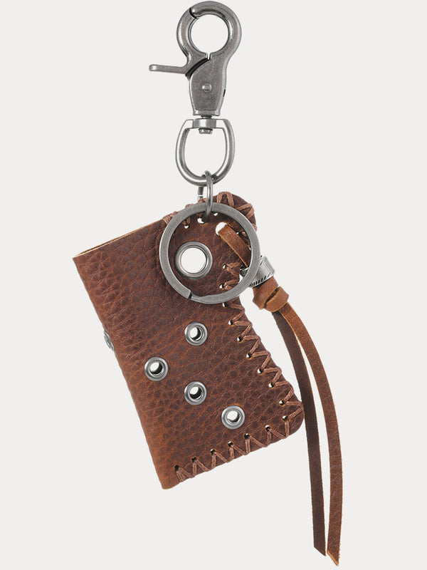 Retro Design Lighter Leather Case Keychain