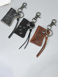 Retro Design Lighter Leather Case Keychain