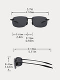 Vintage Rimless Rectangle Sunglasses