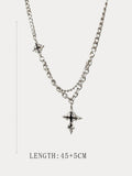 Gothic Mixed Chain Cross Necklace