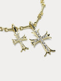 Stylish Double Cross Pendant Necklace