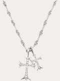 Stylish Double Cross Pendant Necklace