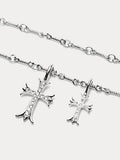 Stylish Double Cross Pendant Necklace