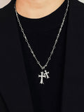 Stylish Double Cross Pendant Necklace