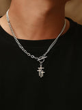 Stylish Waterproof Cross Toggle Necklace